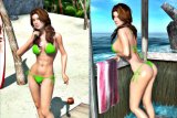 Perfekt geolte arsch bikini luder am strand
